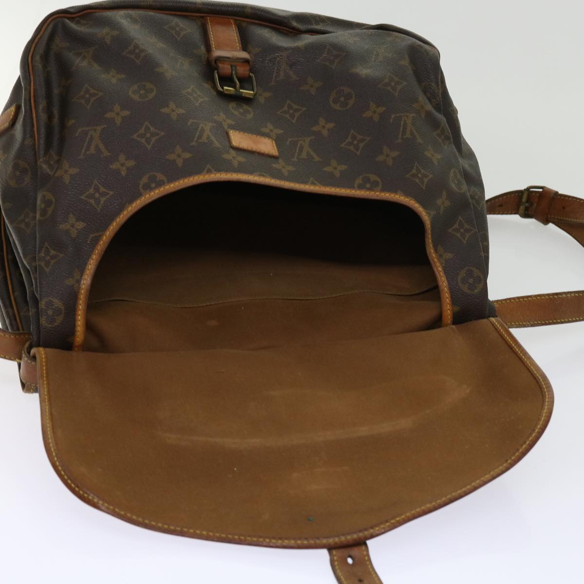 LOUIS VUITTON Monogram Saumur 35 Shoulder Bag M42254 LV bs11335