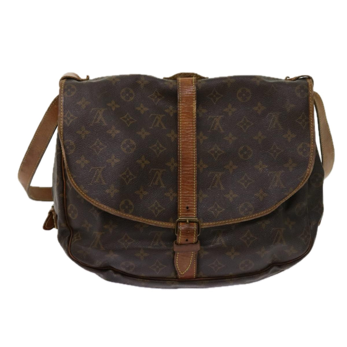 LOUIS VUITTON Monogram Saumur 35 Shoulder Bag M42254 LV bs11335