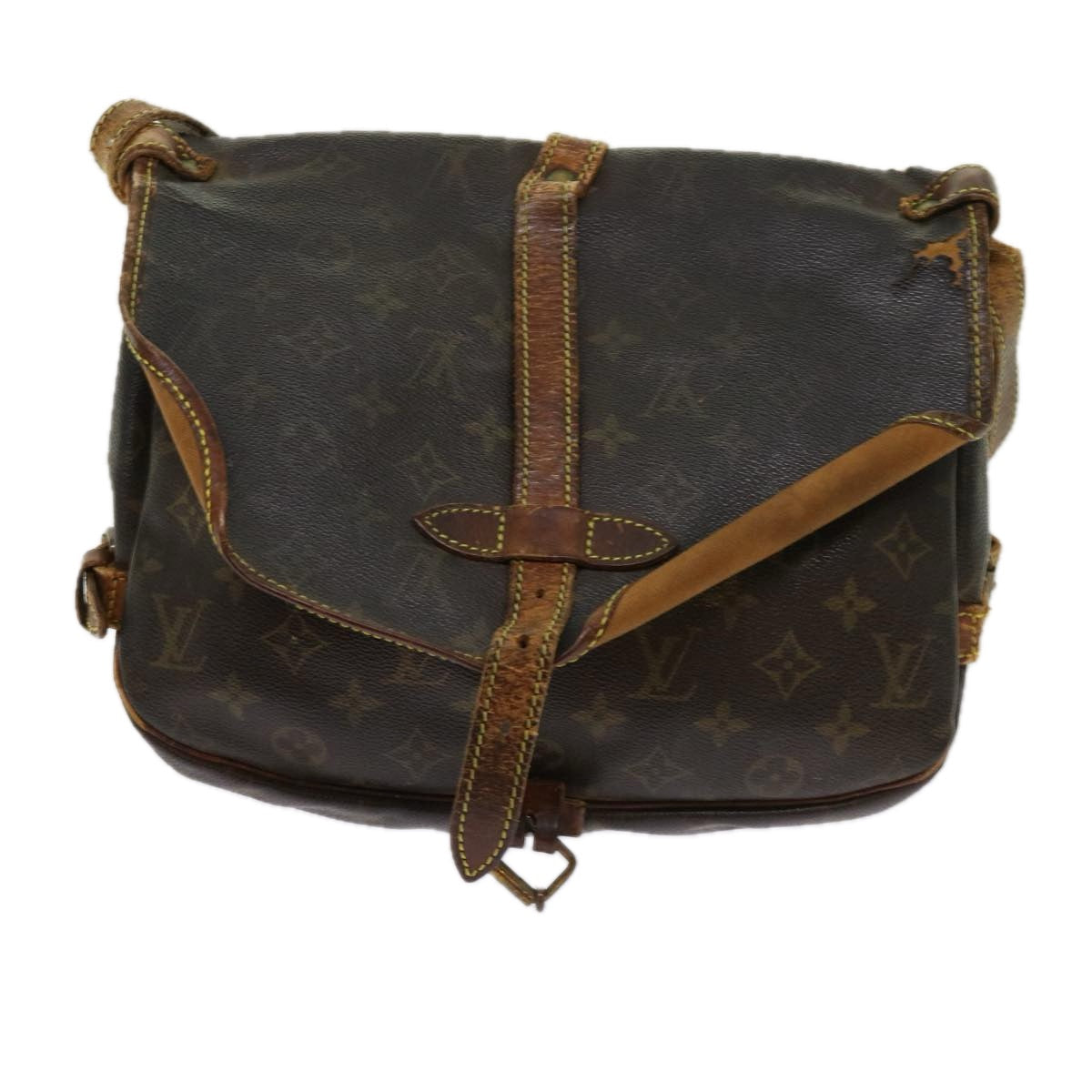 LOUIS VUITTON Monogram Saumur 30 Shoulder Bag M42256 LV bs11337