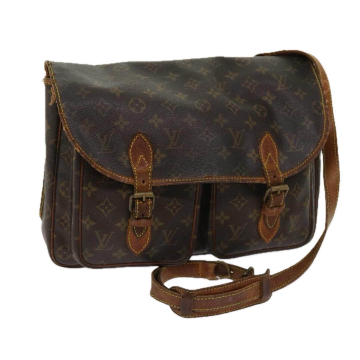 LOUIS VUITTON Monogram Gibeciere GM Shoulder Bag M42246 LV bs11362