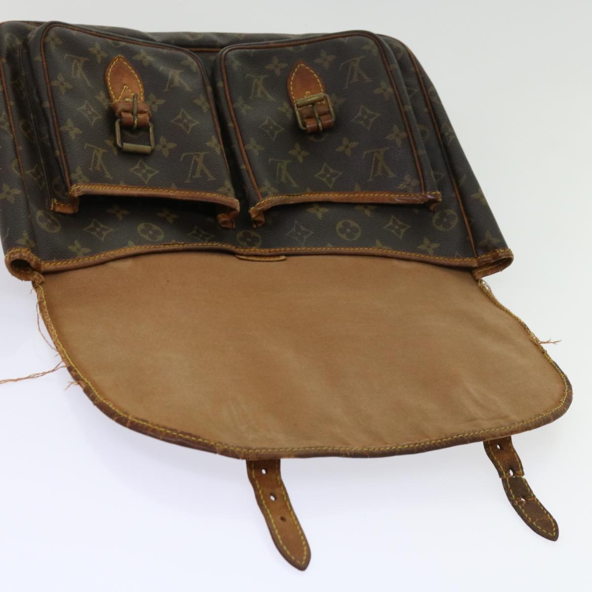LOUIS VUITTON Monogram Gibeciere GM Shoulder Bag M42246 LV bs11362