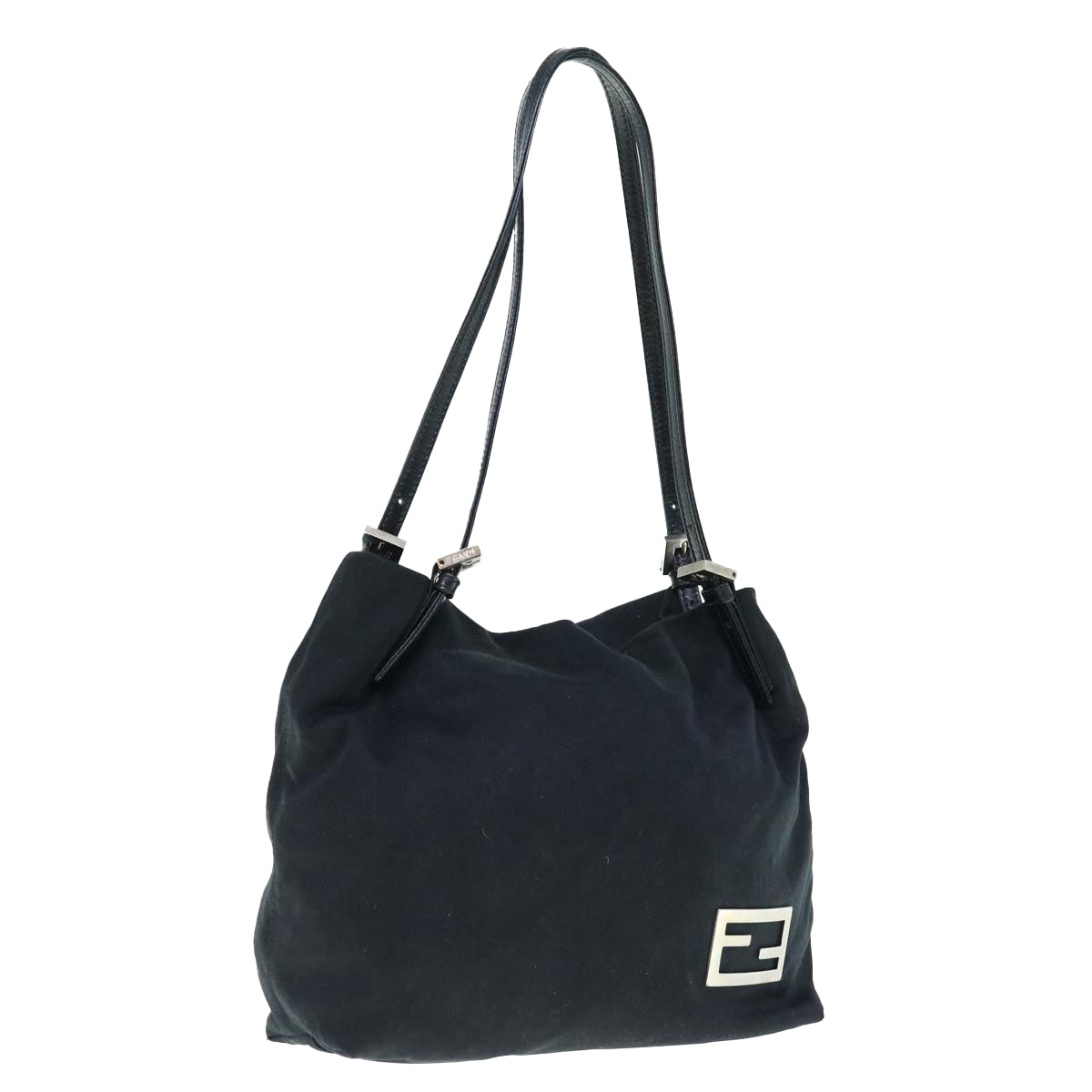 FENDI Shoulder Bag Nylon Black bs11530