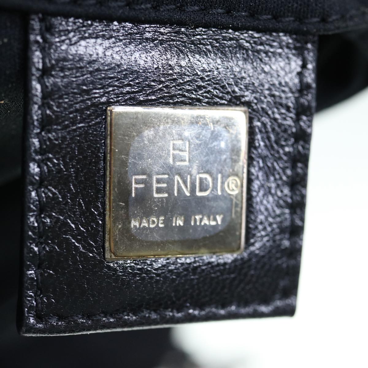 FENDI Shoulder Bag Nylon Black bs11530