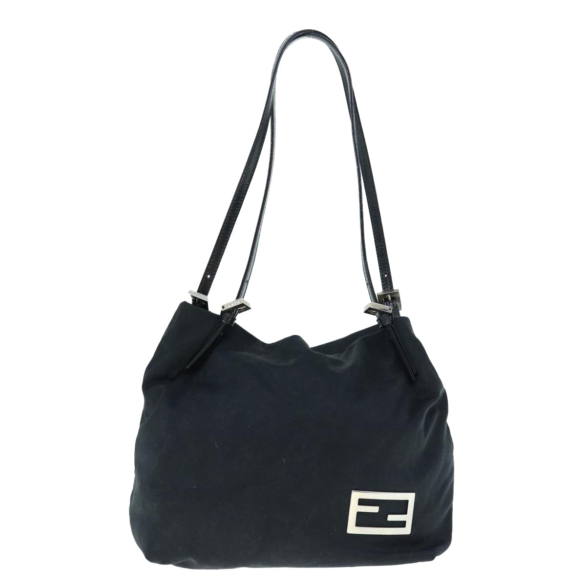 FENDI Shoulder Bag Nylon Black bs11530