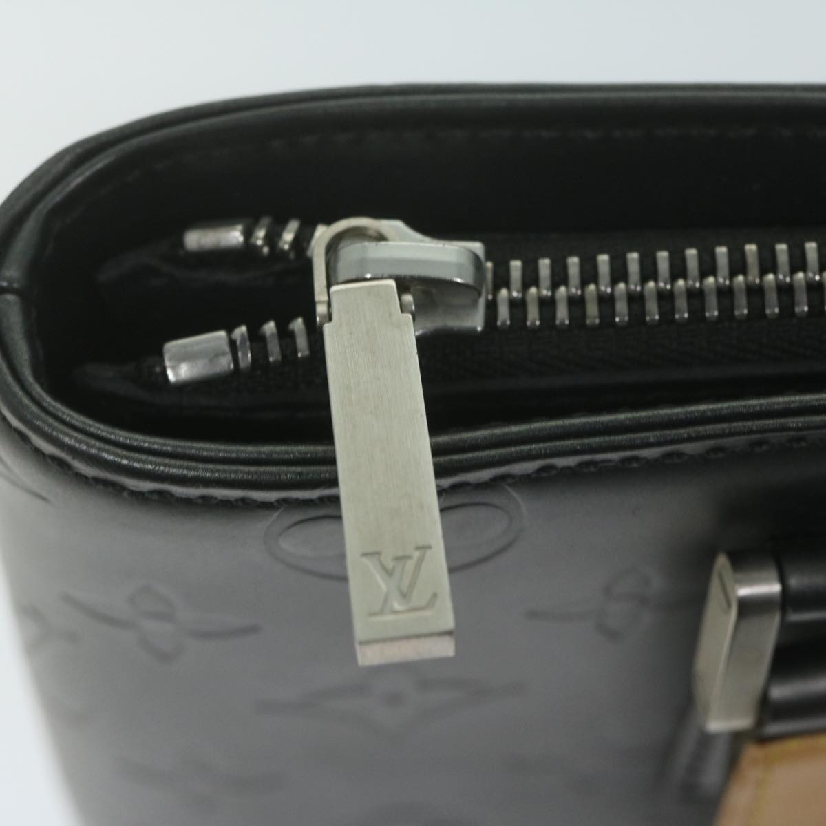 LOUIS VUITTON Monogram Mat Stockton Hand Bag Black M55115 LV bs11531