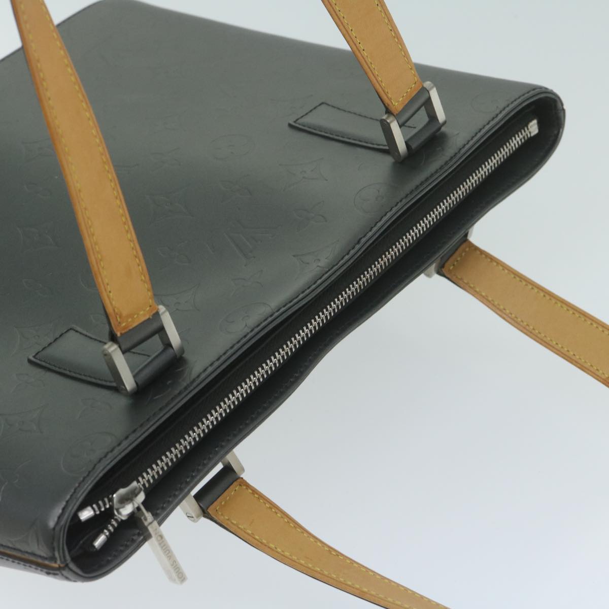 LOUIS VUITTON Monogram Mat Stockton Hand Bag Black M55115 LV bs11531