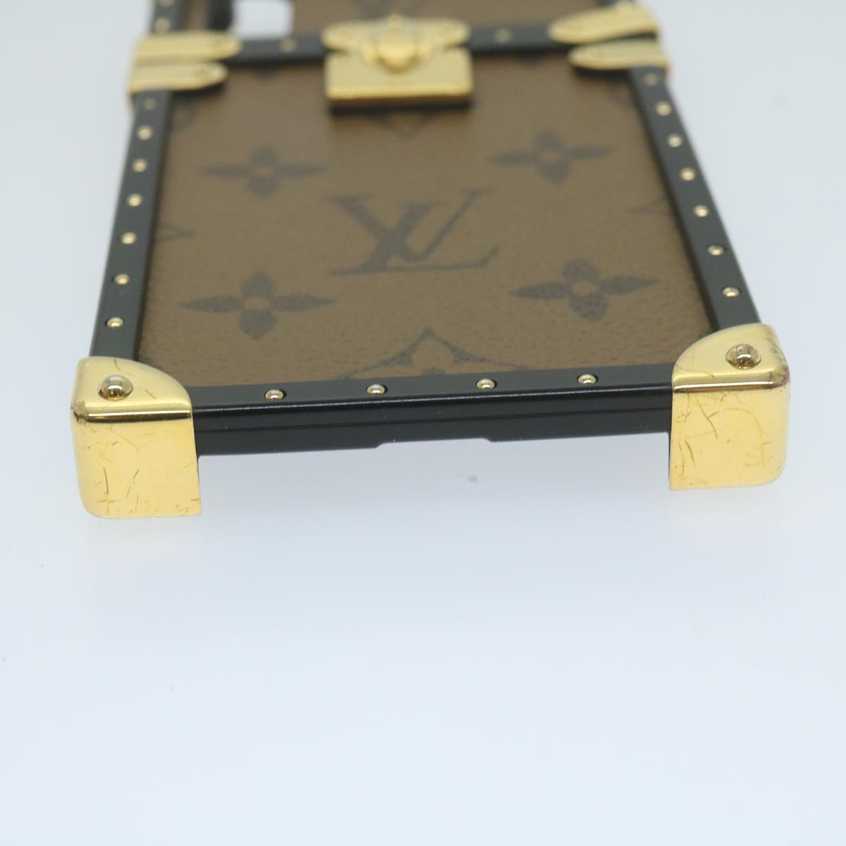 LOUIS VUITTON Monogram Reverse Eye Trunk iPhone X Case M62619 LV bs11533