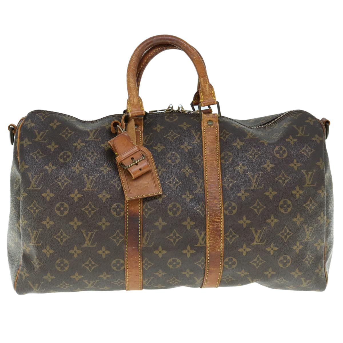 LOUIS VUITTON Monogram Keepall Bandouliere 45 Boston Bag M41418 LV bs11536