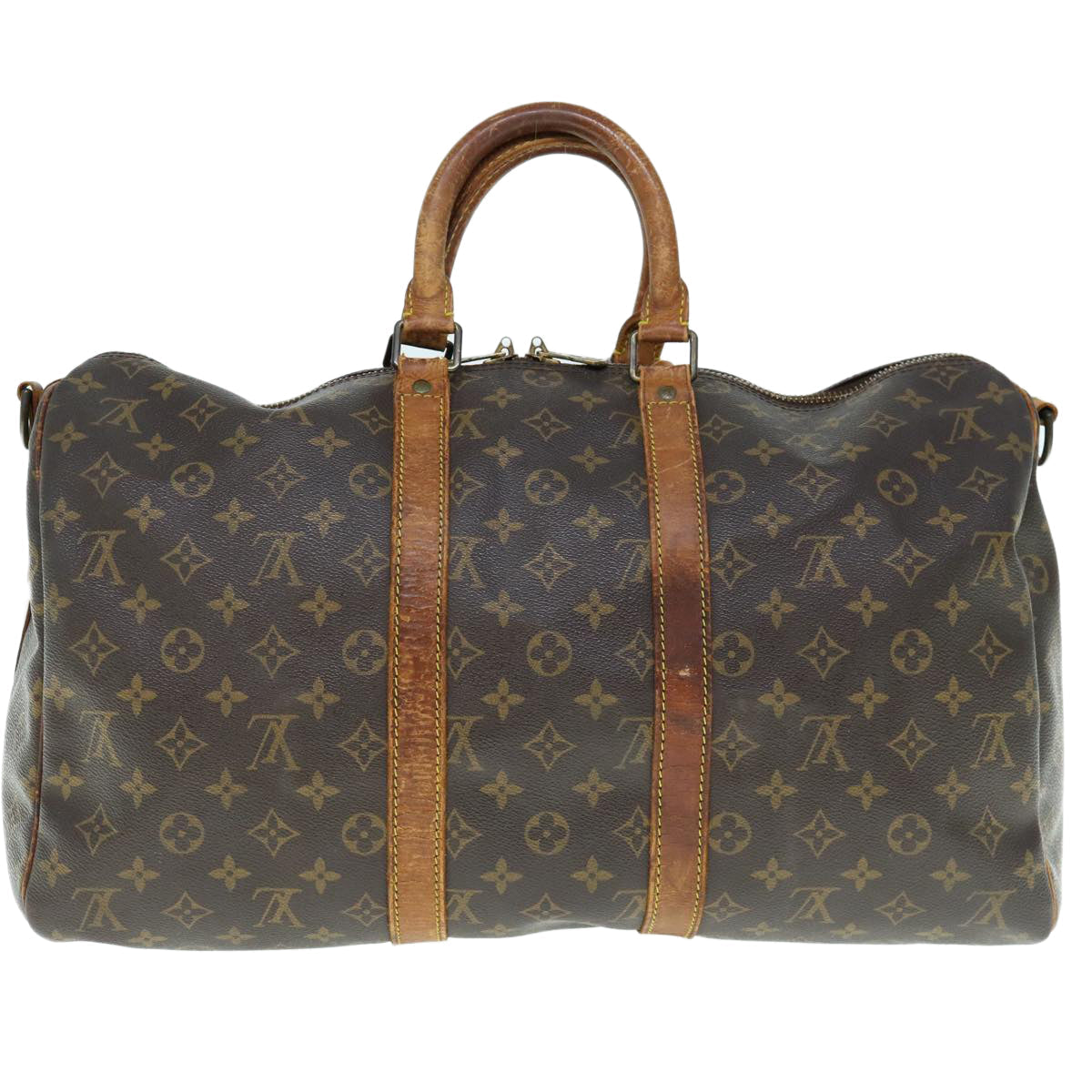LOUIS VUITTON Monogram Keepall Bandouliere 45 Boston Bag M41418 LV bs11536