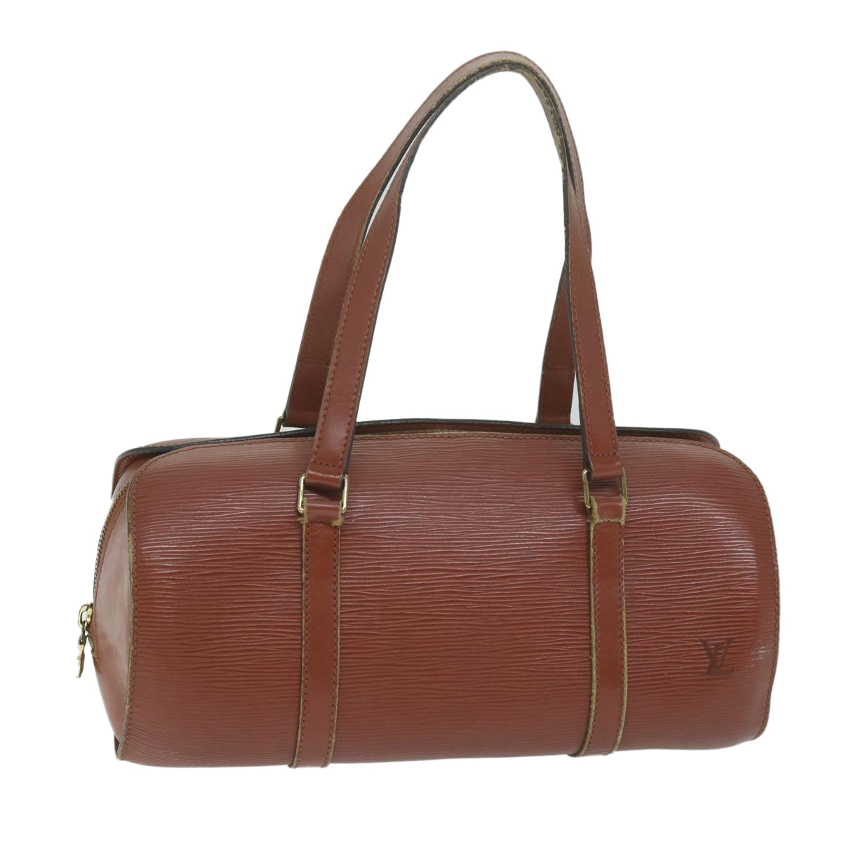 LOUIS VUITTON Epi Soufflot Hand Bag Brown M52223 LV bs11566