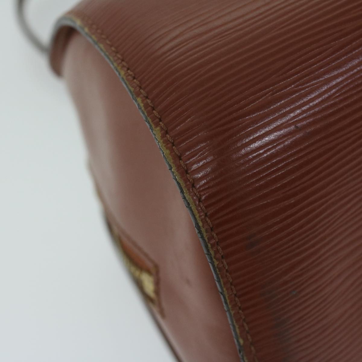 LOUIS VUITTON Epi Soufflot Hand Bag Brown M52223 LV bs11566