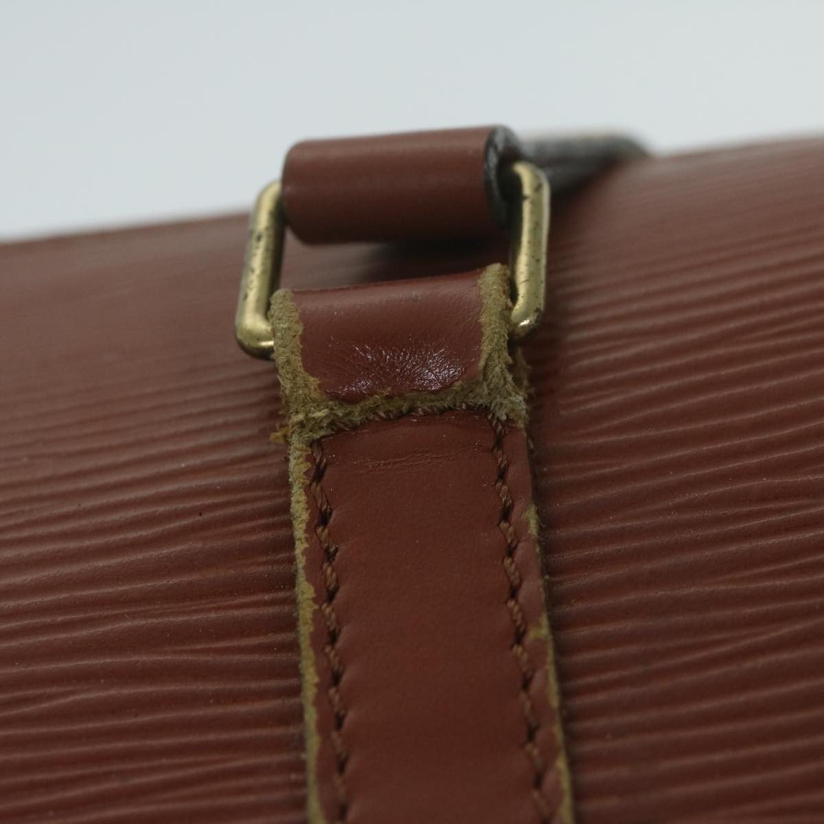 LOUIS VUITTON Epi Soufflot Hand Bag Brown M52223 LV bs11566