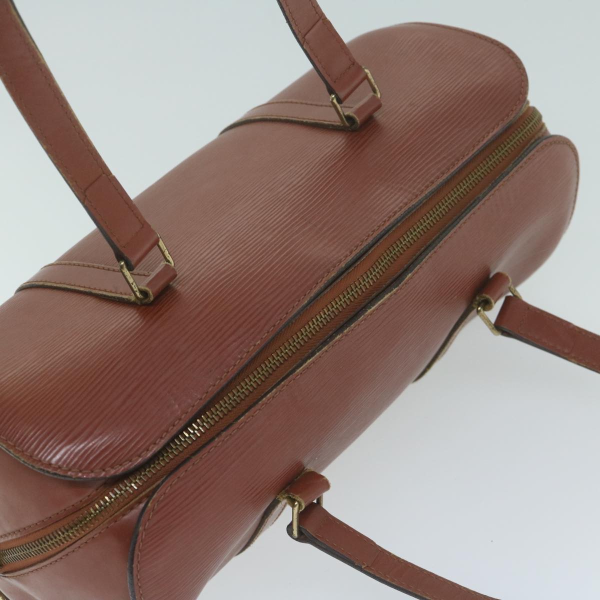 LOUIS VUITTON Epi Soufflot Hand Bag Brown M52223 LV bs11566