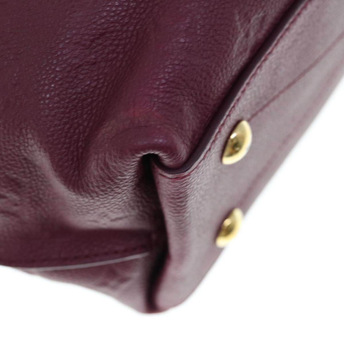 LOUIS VUITTON Monogram Empreinte Metis Shoulder Bag Wine Red M40813 bs11591
