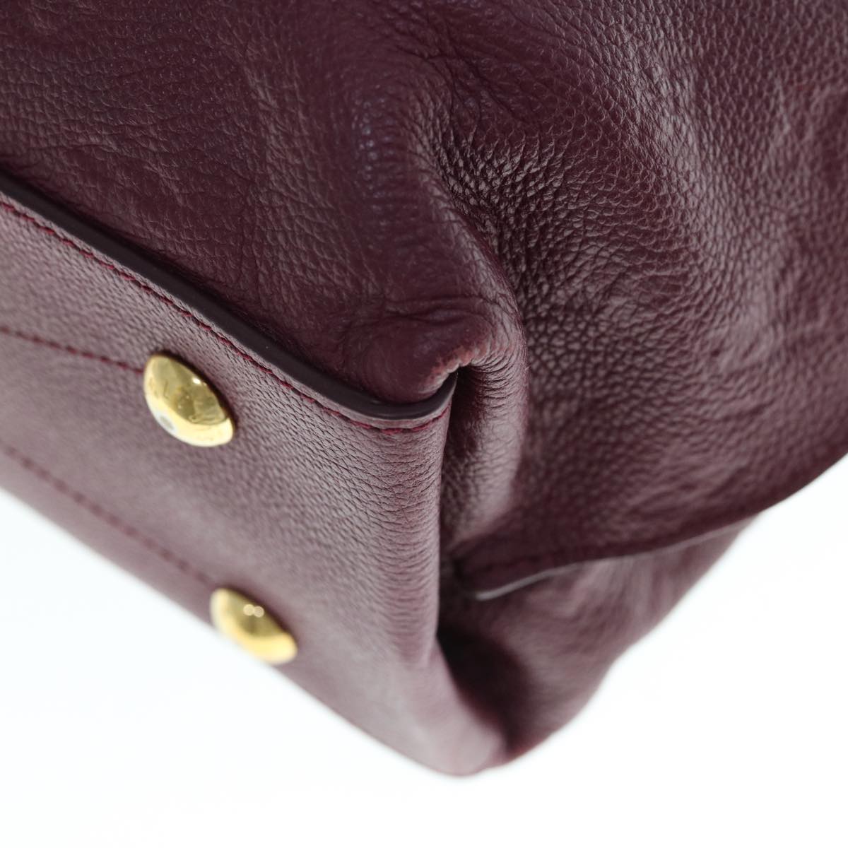 LOUIS VUITTON Monogram Empreinte Metis Shoulder Bag Wine Red M40813 bs11591