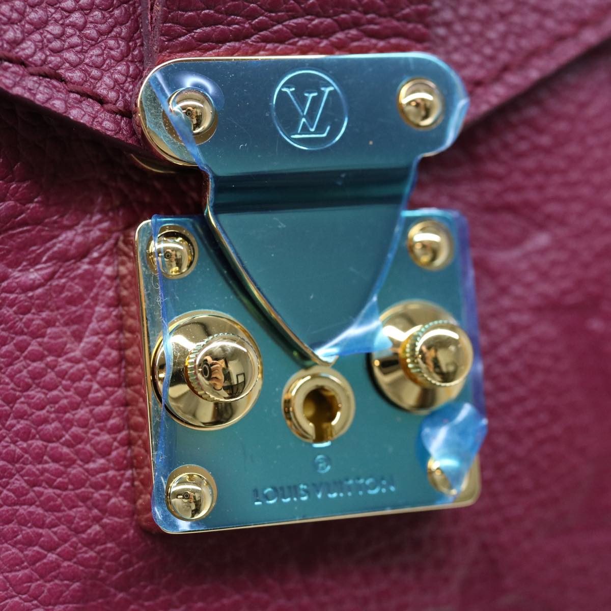 LOUIS VUITTON Monogram Empreinte Metis Shoulder Bag Wine Red M40813 bs11591