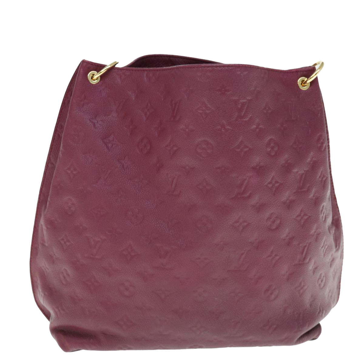 LOUIS VUITTON Monogram Empreinte Metis Shoulder Bag Wine Red M40813 bs11591
