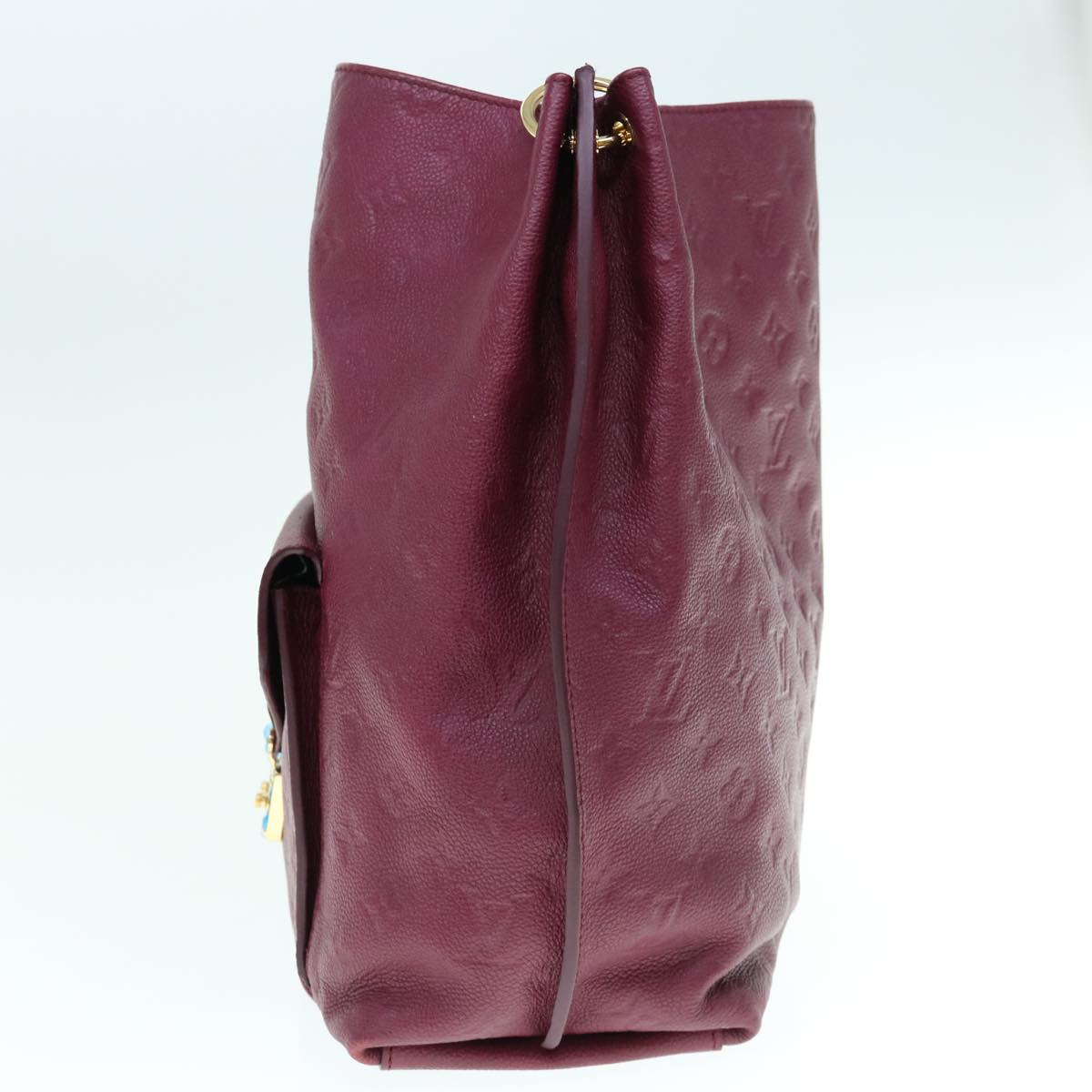 LOUIS VUITTON Monogram Empreinte Metis Shoulder Bag Wine Red M40813 bs11591