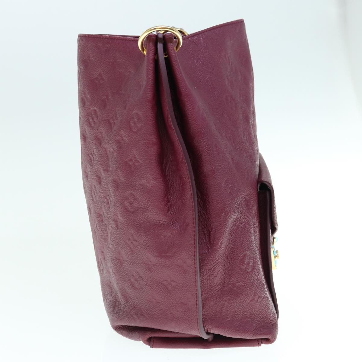LOUIS VUITTON Monogram Empreinte Metis Shoulder Bag Wine Red M40813 bs11591