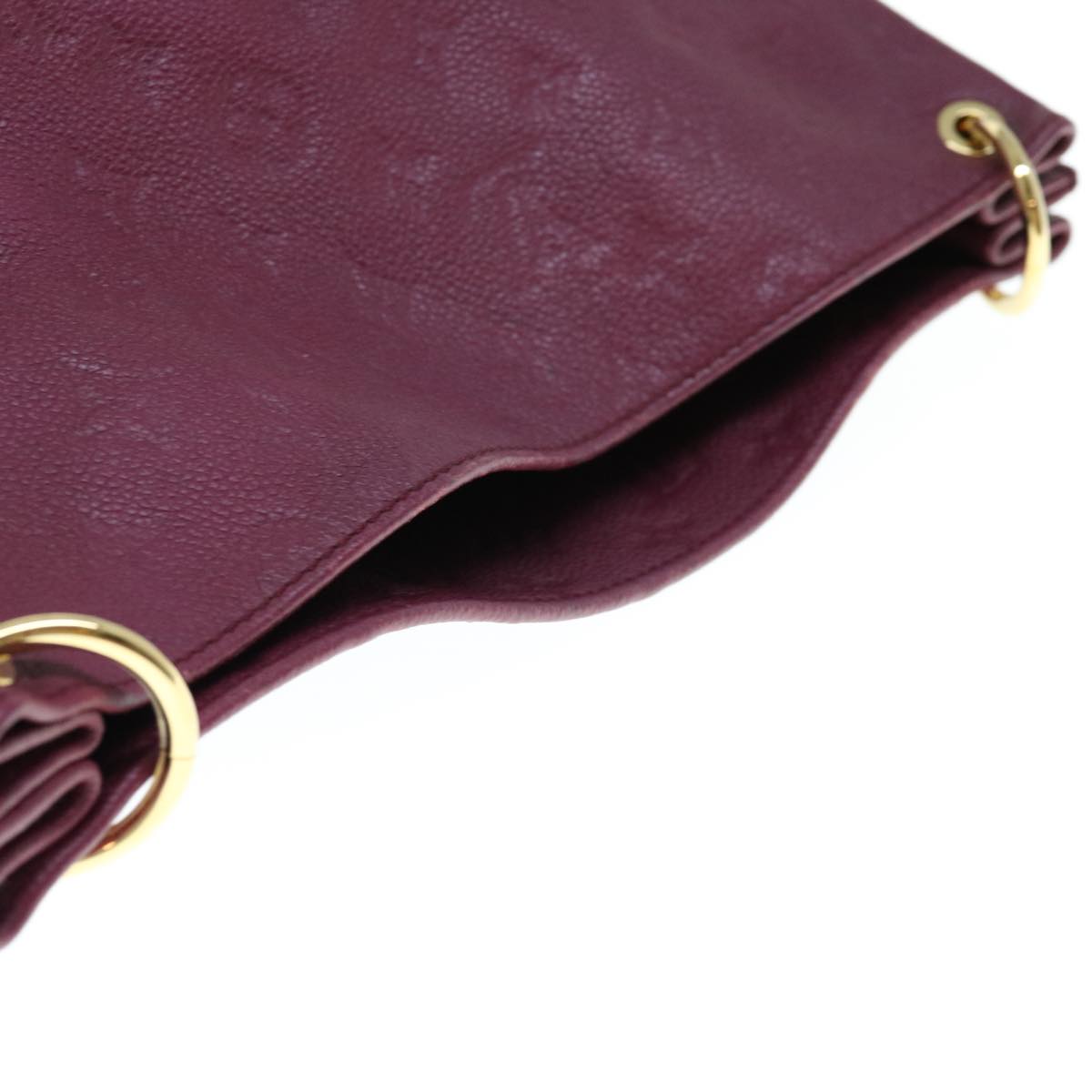 LOUIS VUITTON Monogram Empreinte Metis Shoulder Bag Wine Red M40813 bs11591