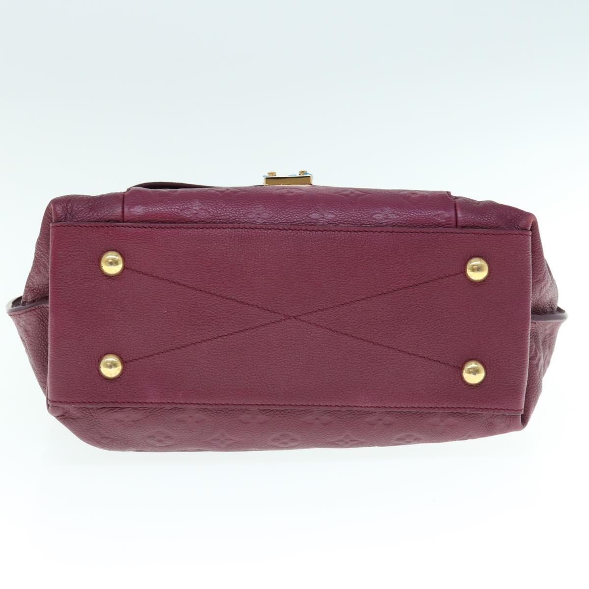 LOUIS VUITTON Monogram Empreinte Metis Shoulder Bag Wine Red M40813 bs11591