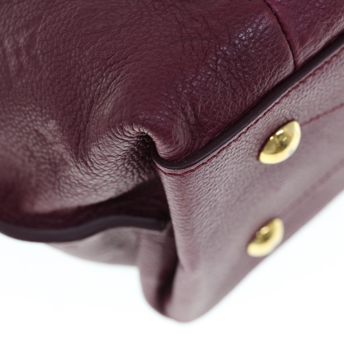 LOUIS VUITTON Monogram Empreinte Metis Shoulder Bag Wine Red M40813 bs11591