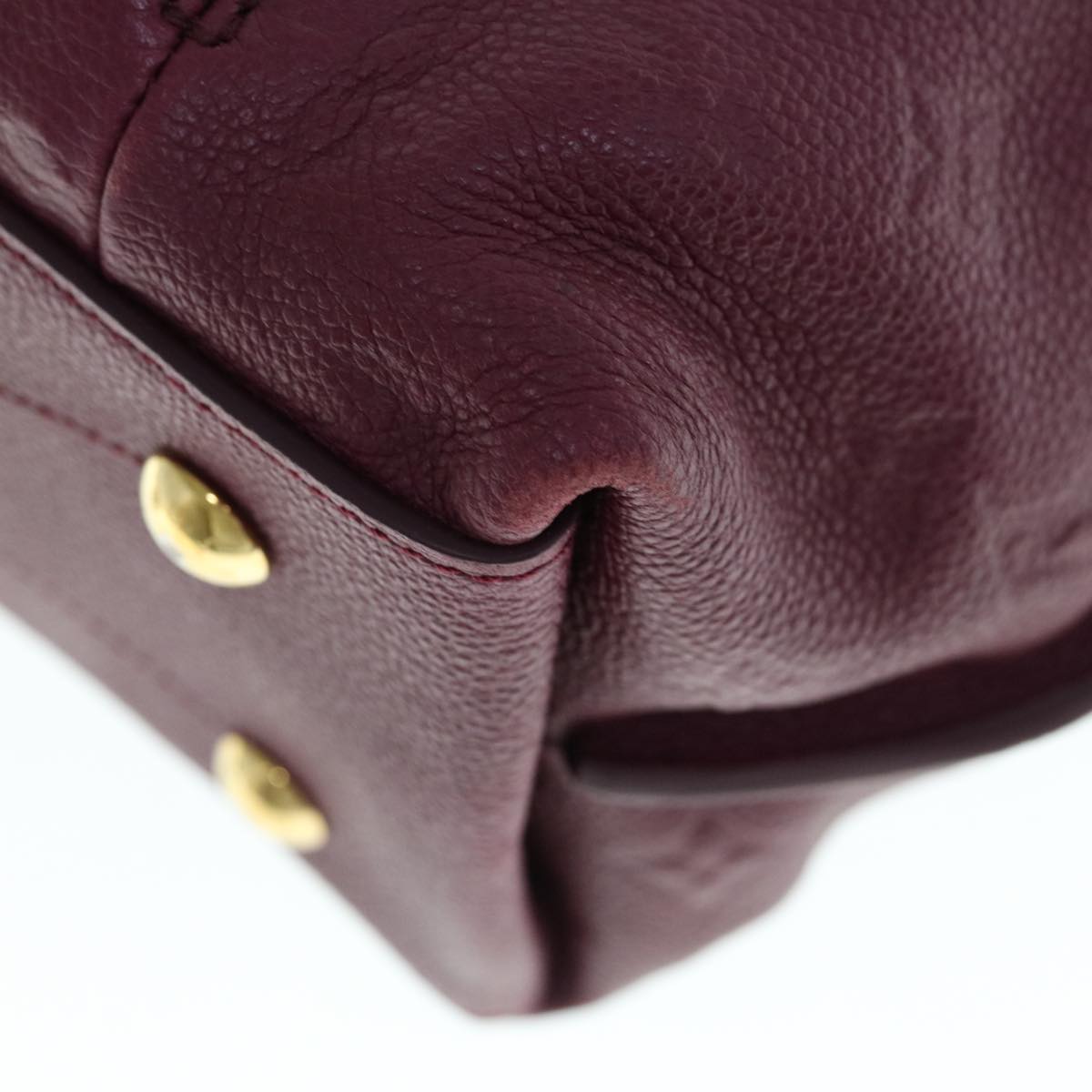 LOUIS VUITTON Monogram Empreinte Metis Shoulder Bag Wine Red M40813 bs11591
