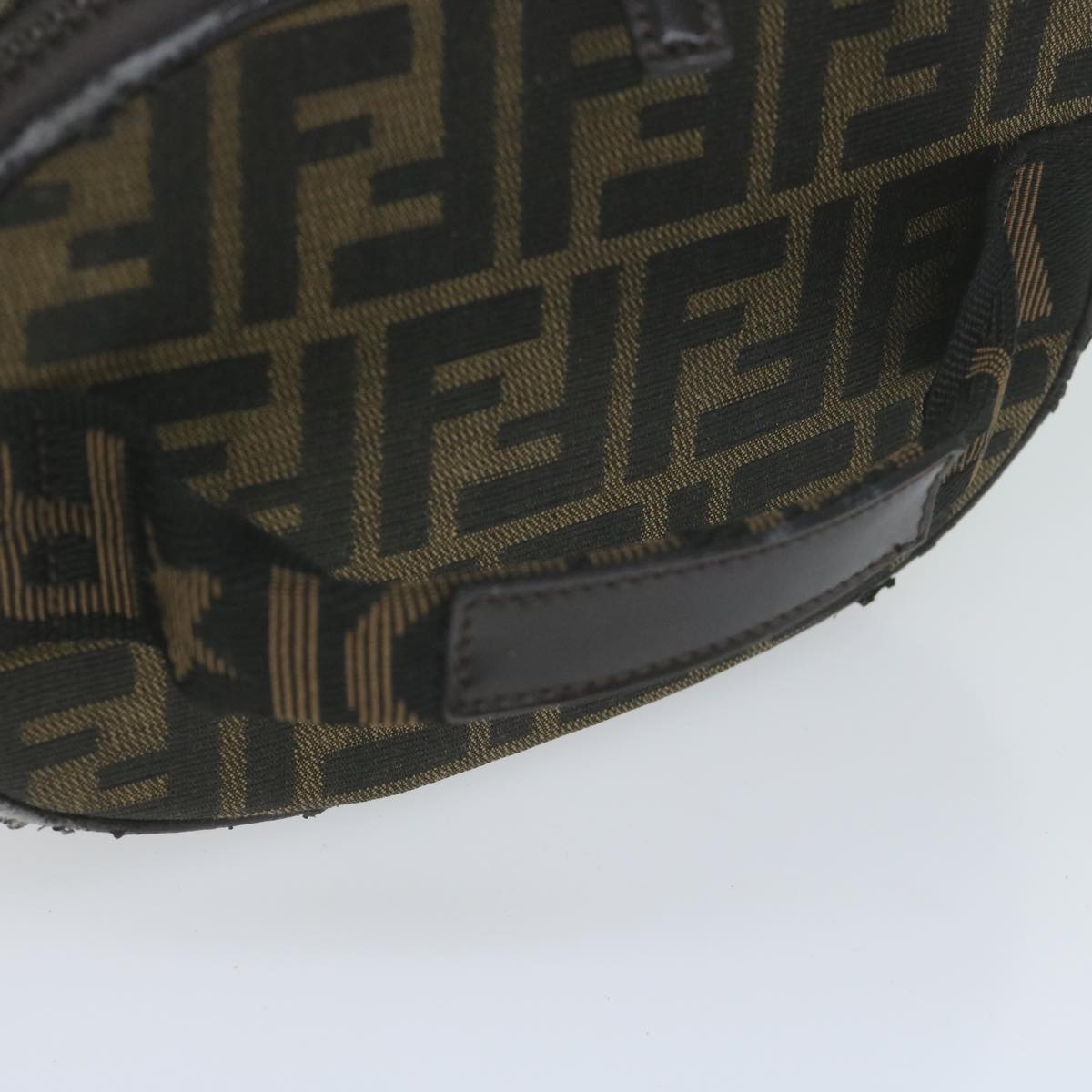 FENDI Zucca Canvas Vanity Pouch Brown Black bs11627