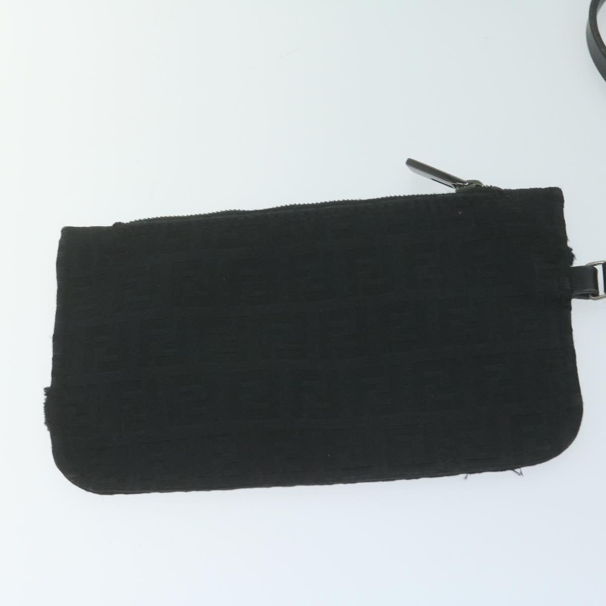 FENDI Zucchino Canvas Tote Bag Black bs11778