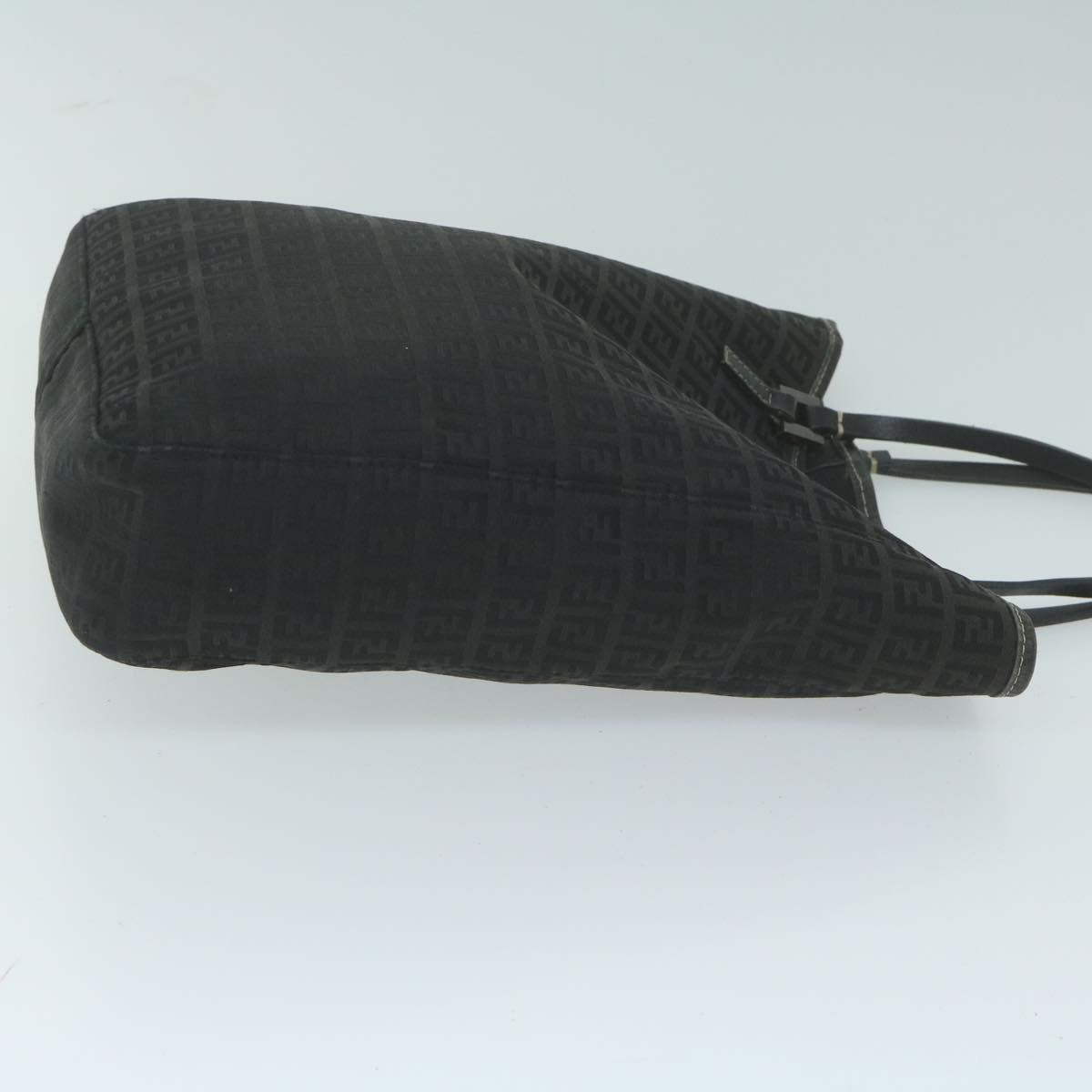 FENDI Zucchino Canvas Tote Bag Black bs11778