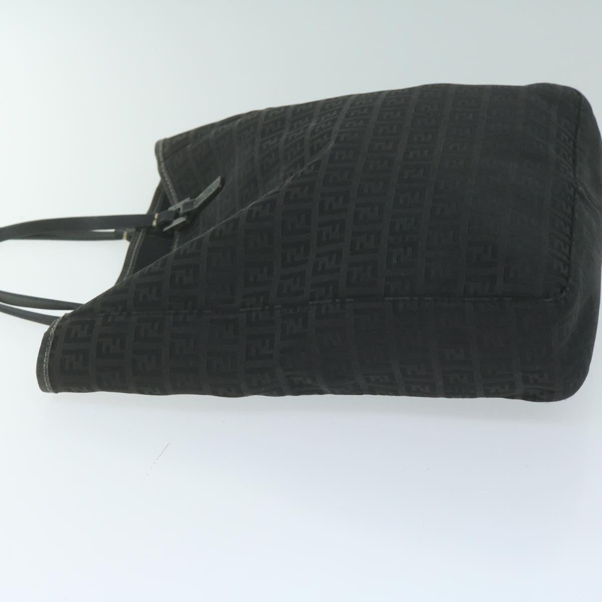 FENDI Zucchino Canvas Tote Bag Black bs11778
