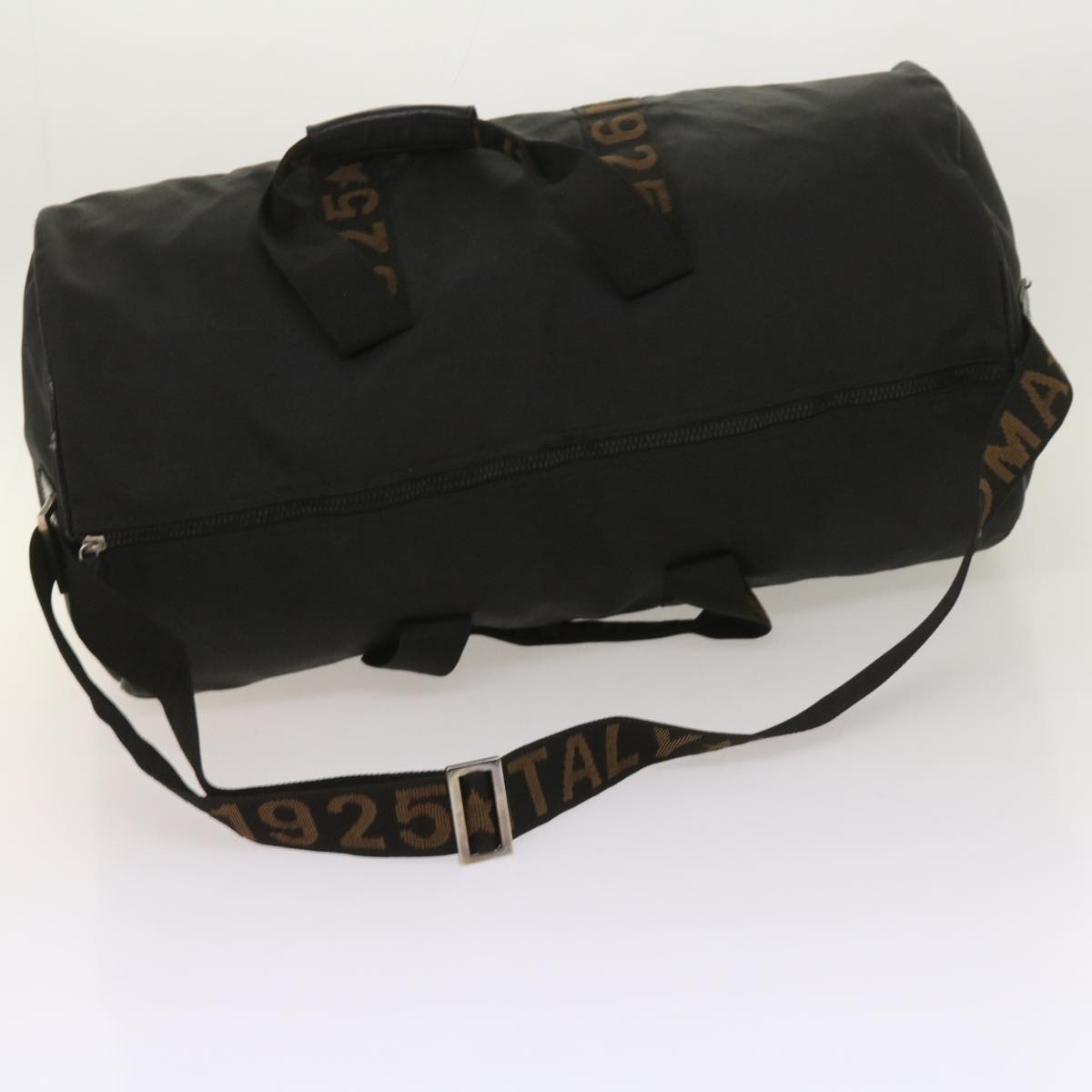 FENDI Boston Bag Canvas 2way Black bs11779