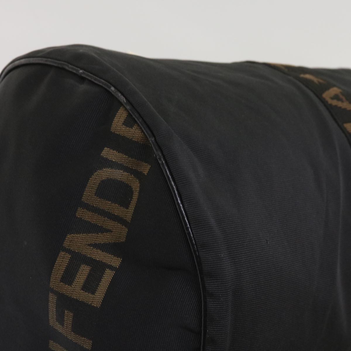 FENDI Boston Bag Canvas 2way Black bs11779