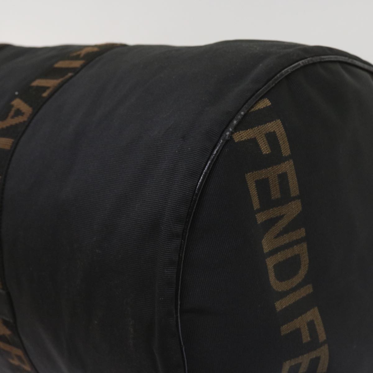 FENDI Boston Bag Canvas 2way Black bs11779