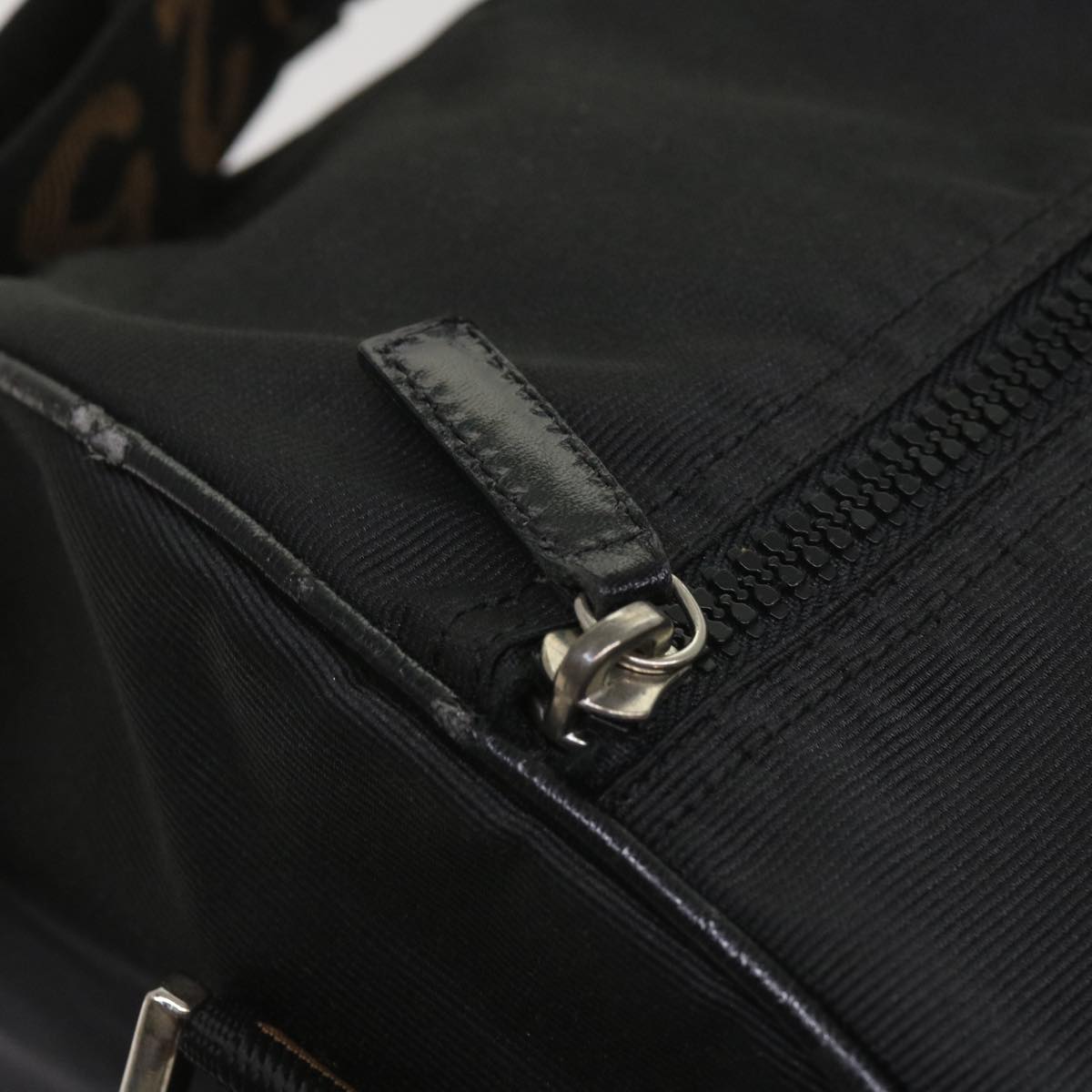 FENDI Boston Bag Canvas 2way Black bs11779