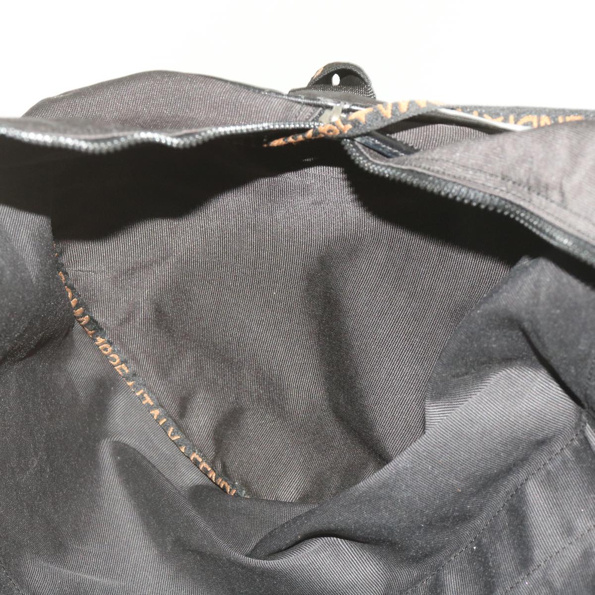 FENDI Boston Bag Canvas 2way Black bs11779