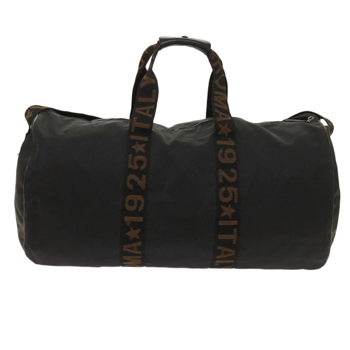 FENDI Boston Bag Canvas 2way Black bs11779