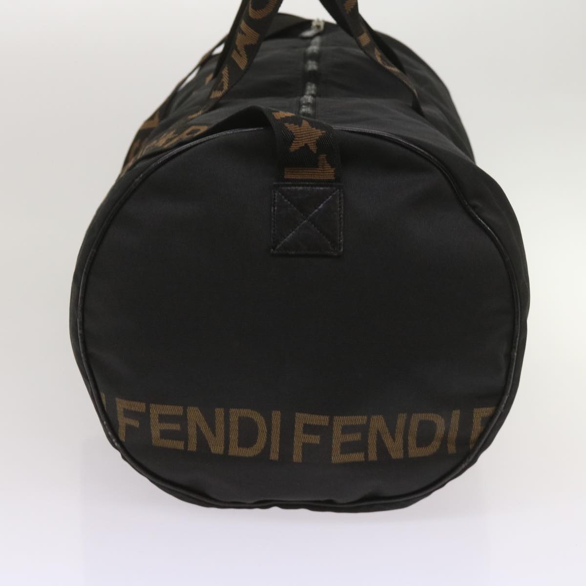 FENDI Boston Bag Canvas 2way Black bs11779