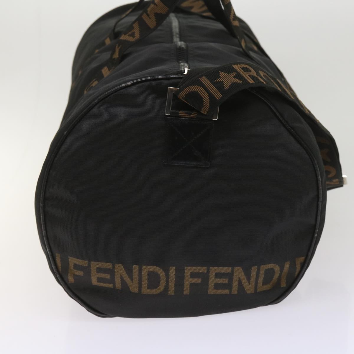 FENDI Boston Bag Canvas 2way Black bs11779