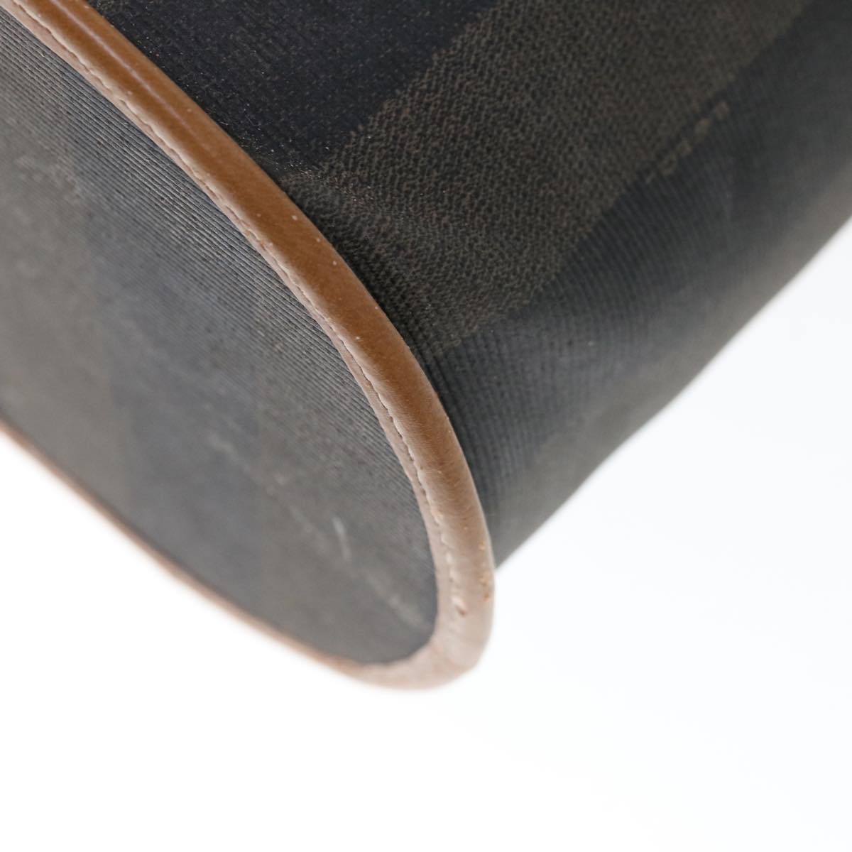 FENDI Pecan Canvas Vanity Cosmetic Pouch Black Brown bs11794