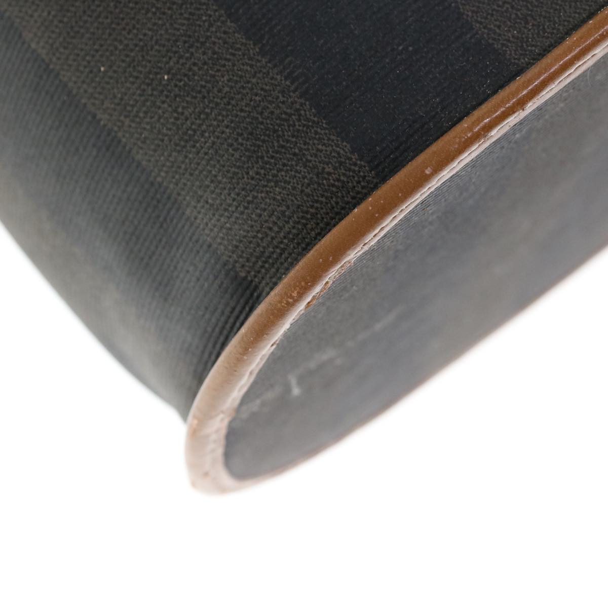 FENDI Pecan Canvas Vanity Cosmetic Pouch Black Brown bs11794