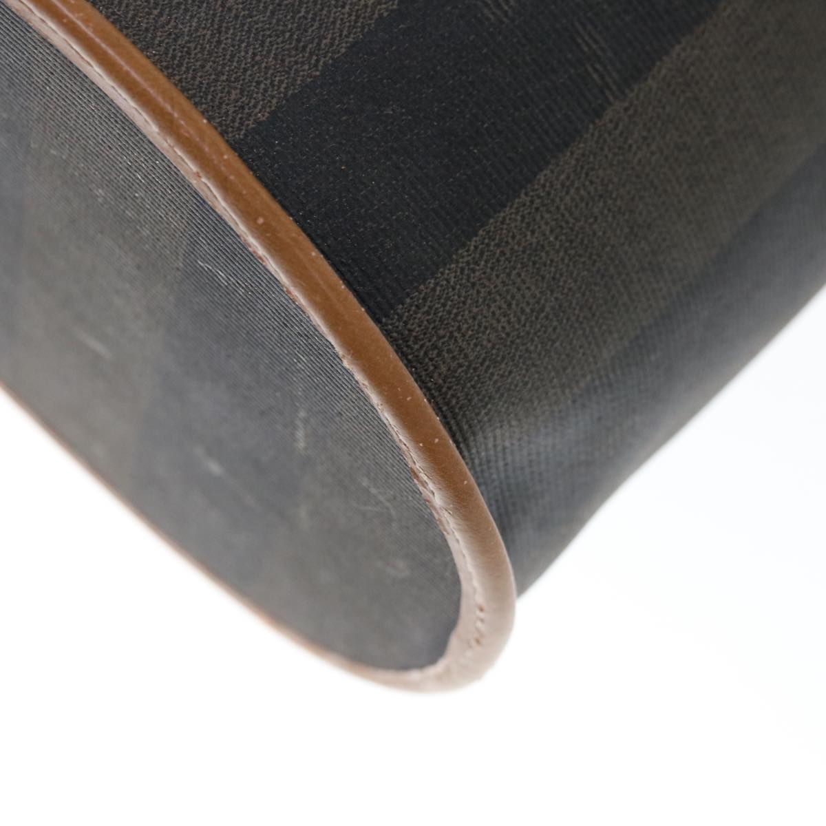FENDI Pecan Canvas Vanity Cosmetic Pouch Black Brown bs11794