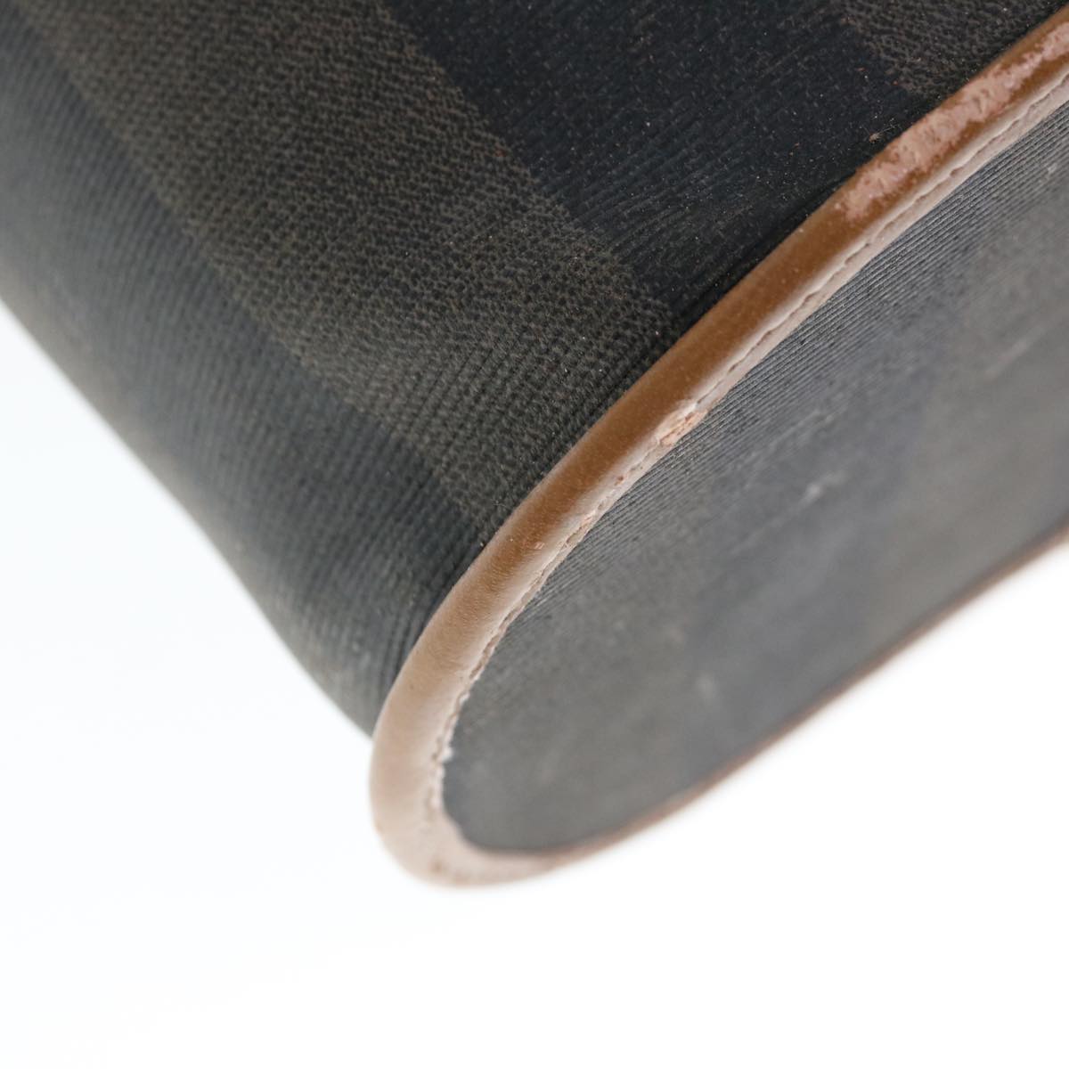 FENDI Pecan Canvas Vanity Cosmetic Pouch Black Brown bs11794