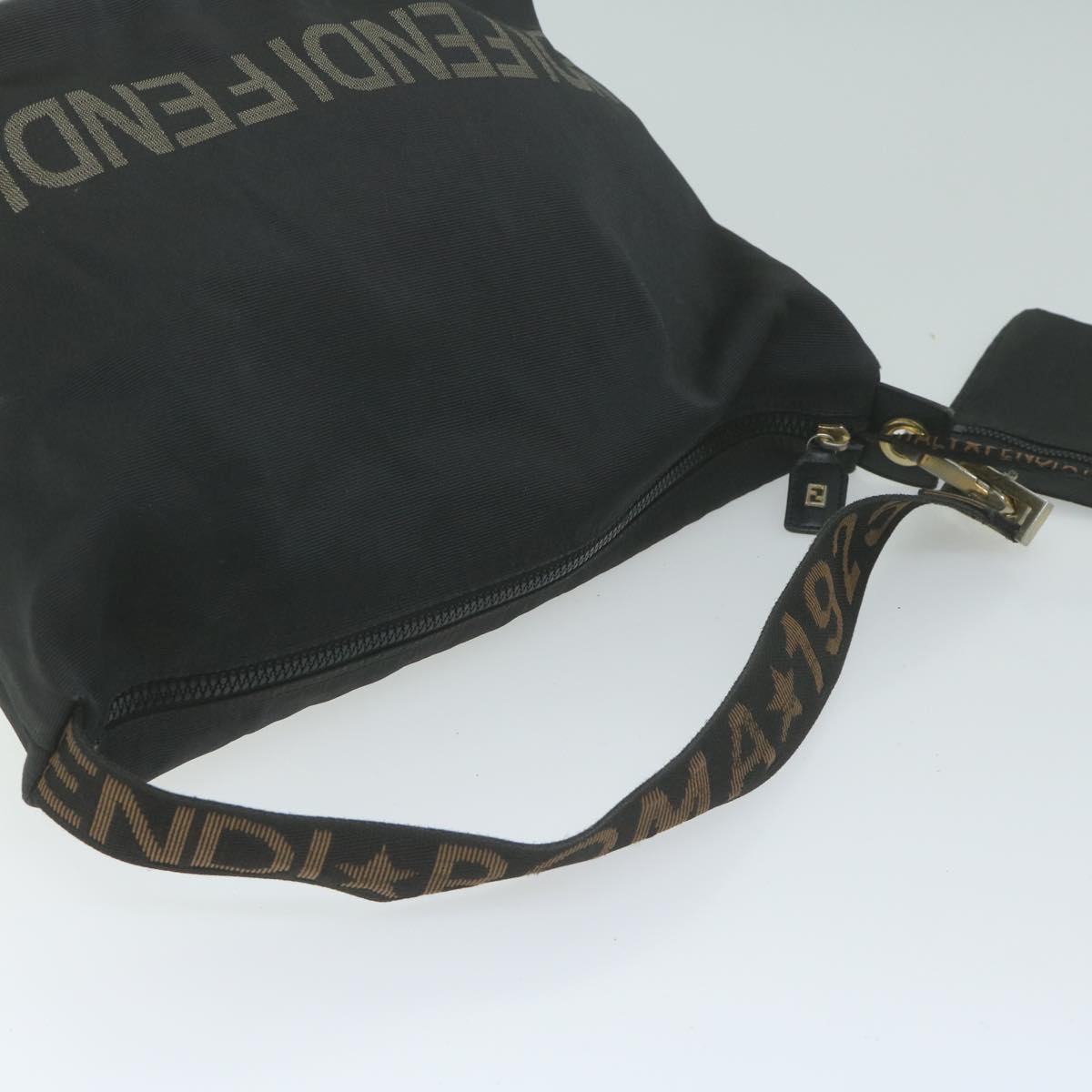 FENDI Pouch Pecan Canvas Shoulder Bag Canvas 2Set Black Brown bs11795