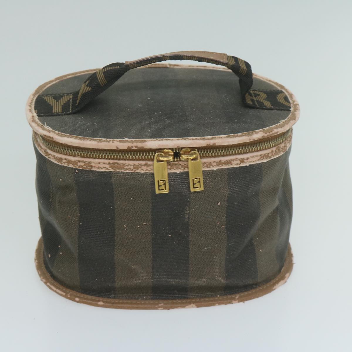 FENDI Pouch Pecan Canvas Shoulder Bag Canvas 2Set Black Brown bs11795
