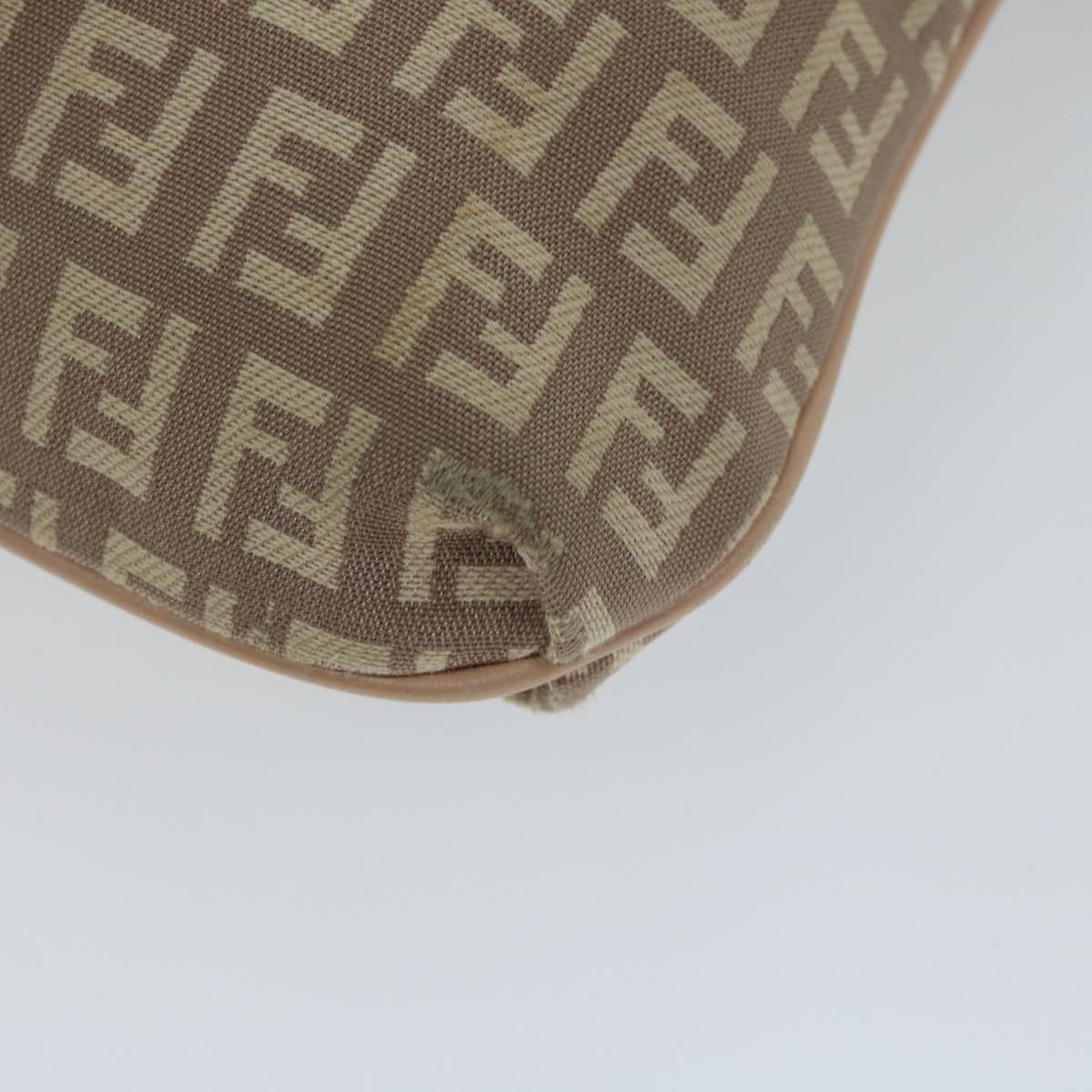 FENDI Zucchino Canvas Shoulder Bag Pink bs12154
