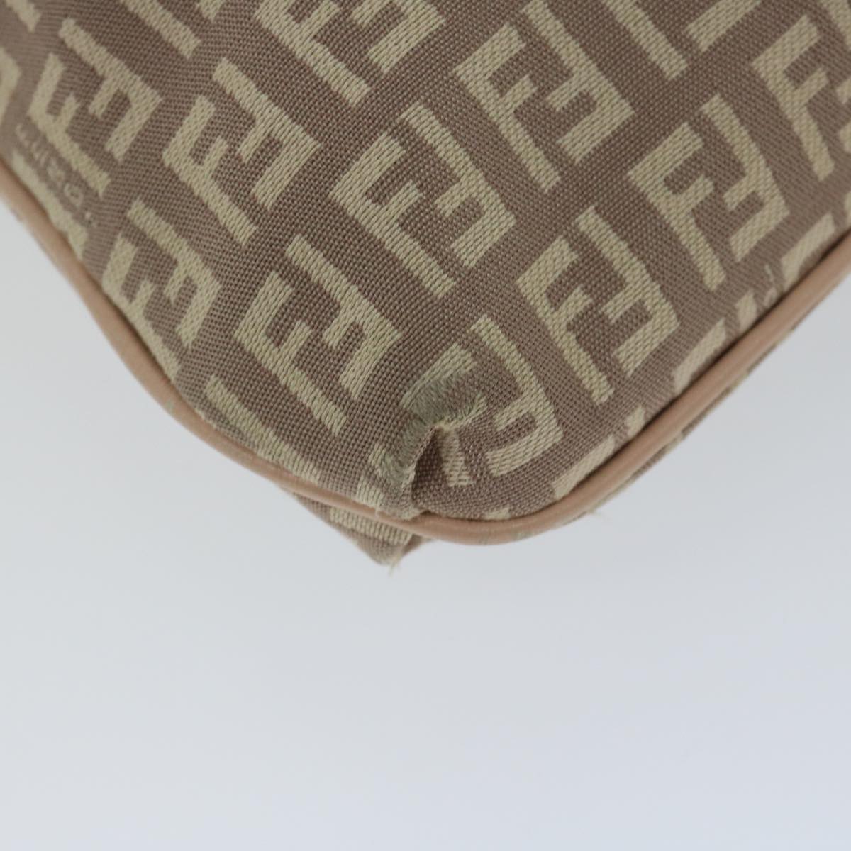 FENDI Zucchino Canvas Shoulder Bag Pink bs12154
