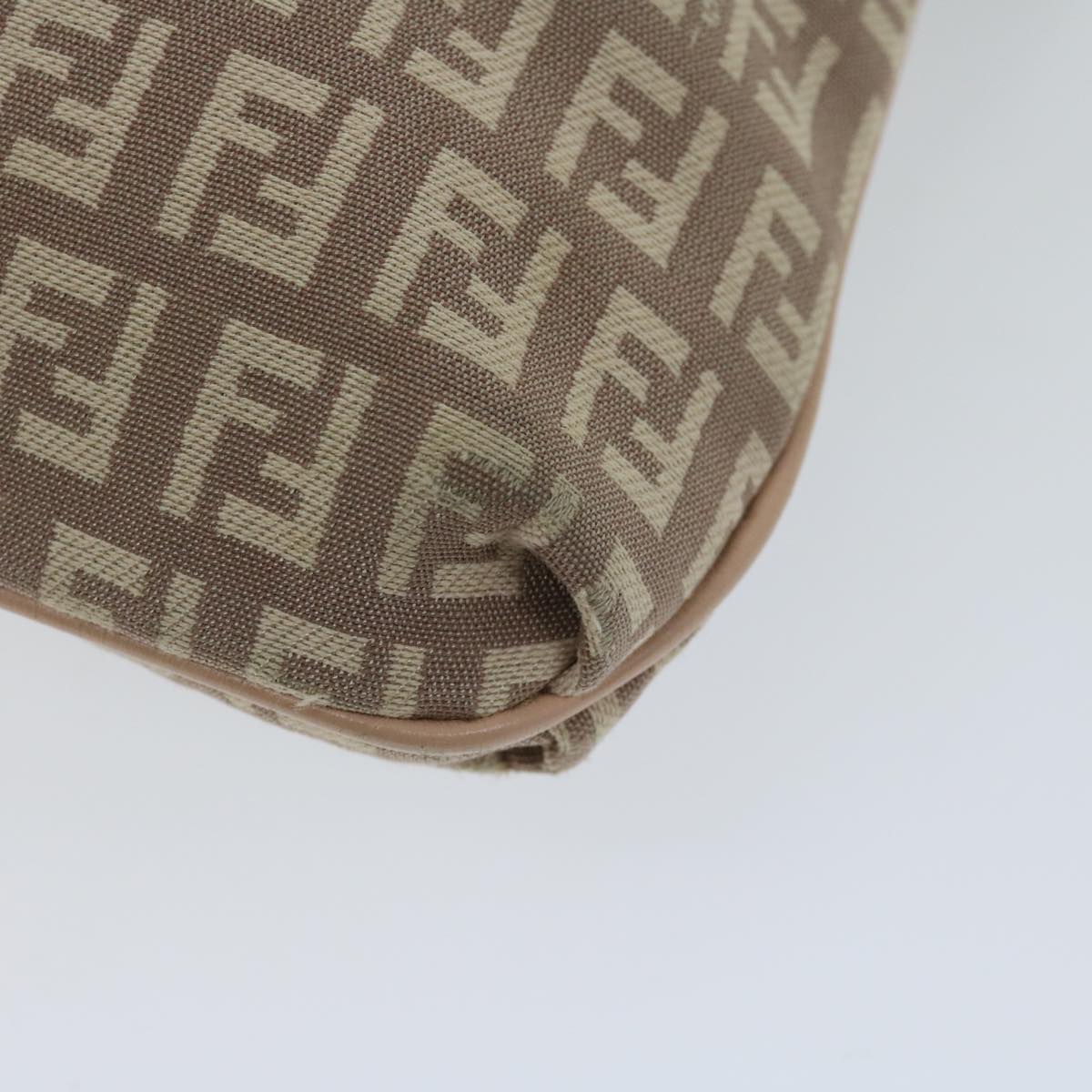 FENDI Zucchino Canvas Shoulder Bag Pink bs12154