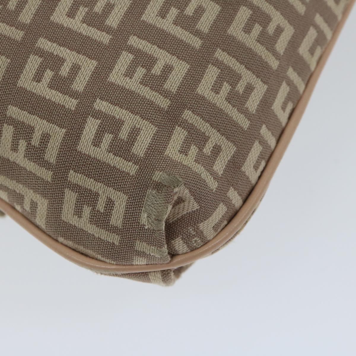FENDI Zucchino Canvas Shoulder Bag Pink bs12154