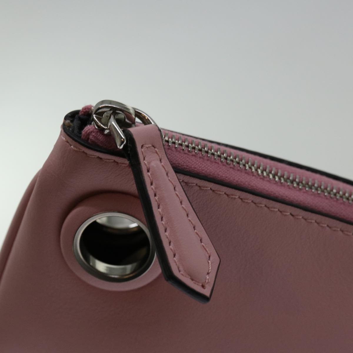 FENDI Pouch Leather Pink bs12269